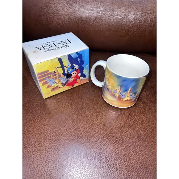 Vintage Disney Fantasia Mickey Mouse Sorcerer's Apprentice Mug 1940-1990 - Picture 2 of 4